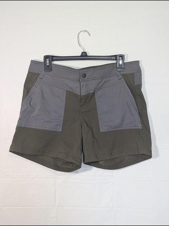 Prana Pants - PrAna Women's Hiking Shorts Size 10 Gray Olive Stretch Outdoor Trail Casual